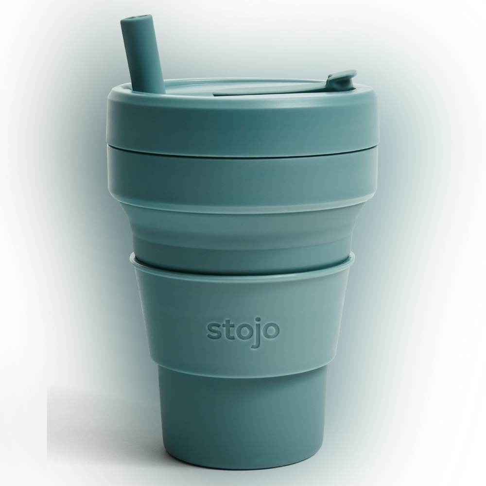 NEW 16oz Stojo Collapsible Cup and Straw
